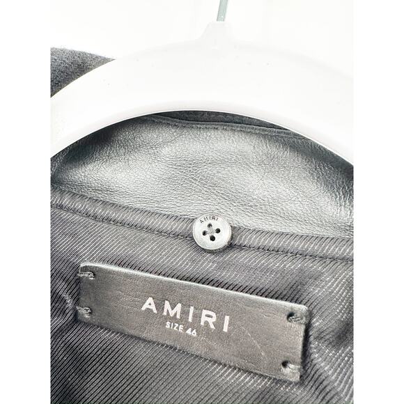 AMIRI Wes Lang Varsity Jacket Bomber Leather Skulls Size 46 NO COLLAR - Picture 4 of 13